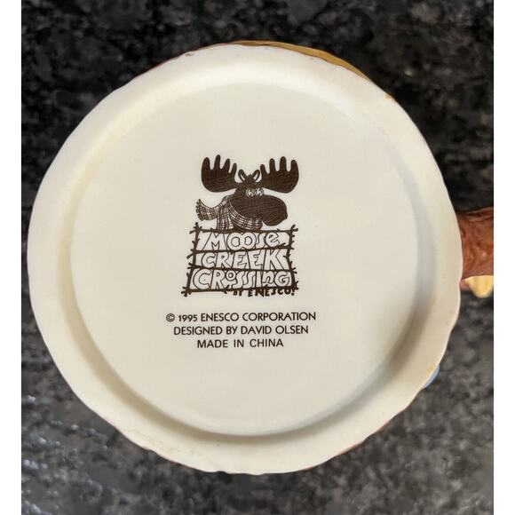 (3) Enesco Moose Creek Crossing 3D Mugs 1995 Go Fishin’, Get Loose, Go Wild - Picture 14 of 14